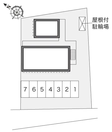 ★手数料０円★平塚市平塚３丁目　月極駐車場（LP）